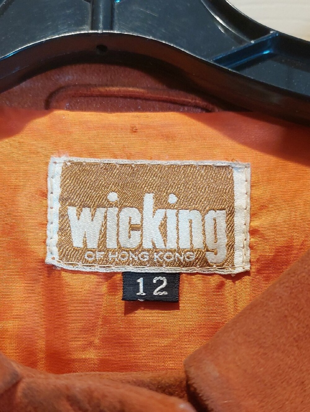 Women's Suede Single-Breasted Trench Coat in Rust - Picture 2 of 4